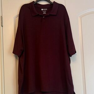 Haggar Men's Deep Burgundy Polo Shirt